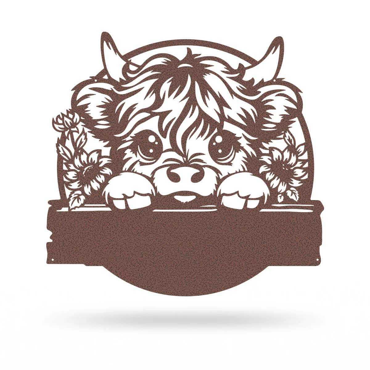 Baby Calf with Sunflowers Monogram Wall Decor - Image 3