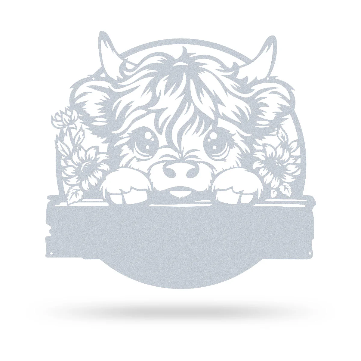 Baby Calf with Sunflowers Monogram Wall Decor - Image 4