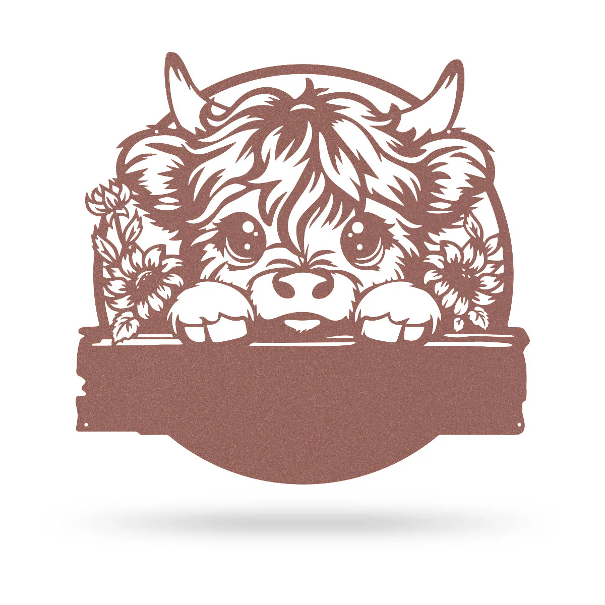 Baby Calf with Sunflowers Monogram Wall Decor - Image 6