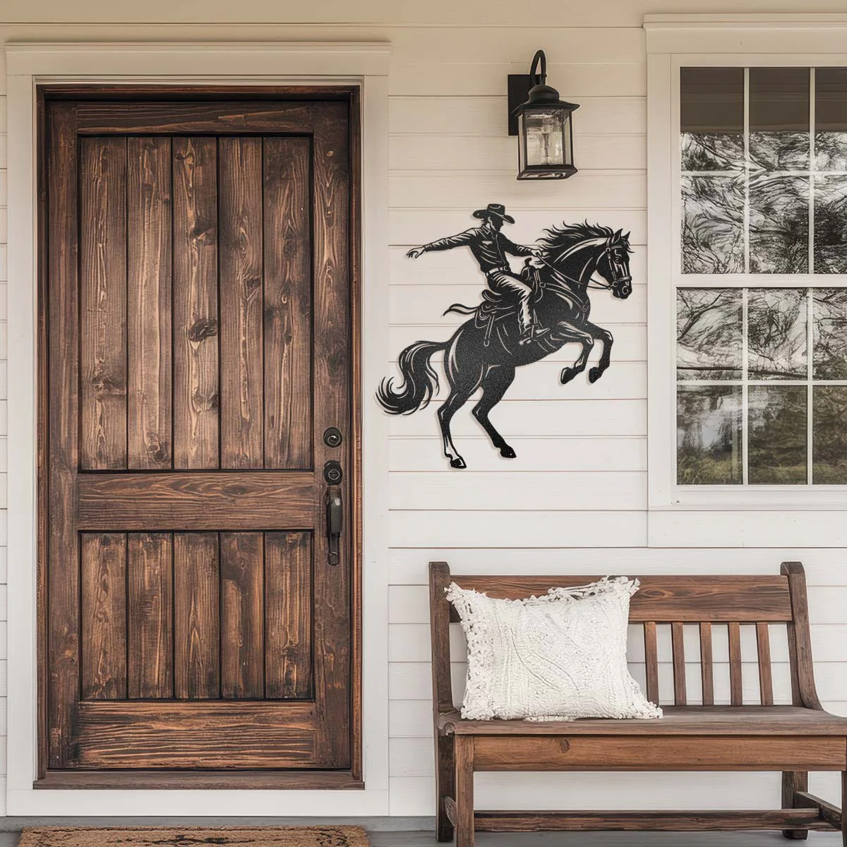 Bronco Horse Metal Wall Art – Western Rodeo Steel Decor - Image 3