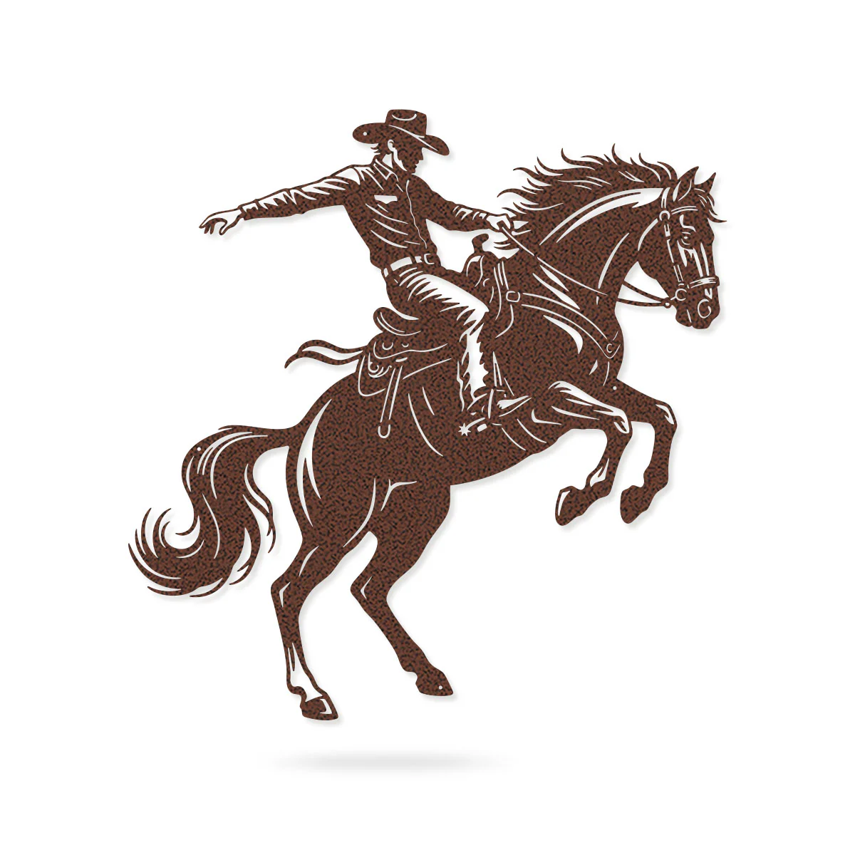 Bronco Horse Metal Wall Art – Western Rodeo Steel Decor - Image 7
