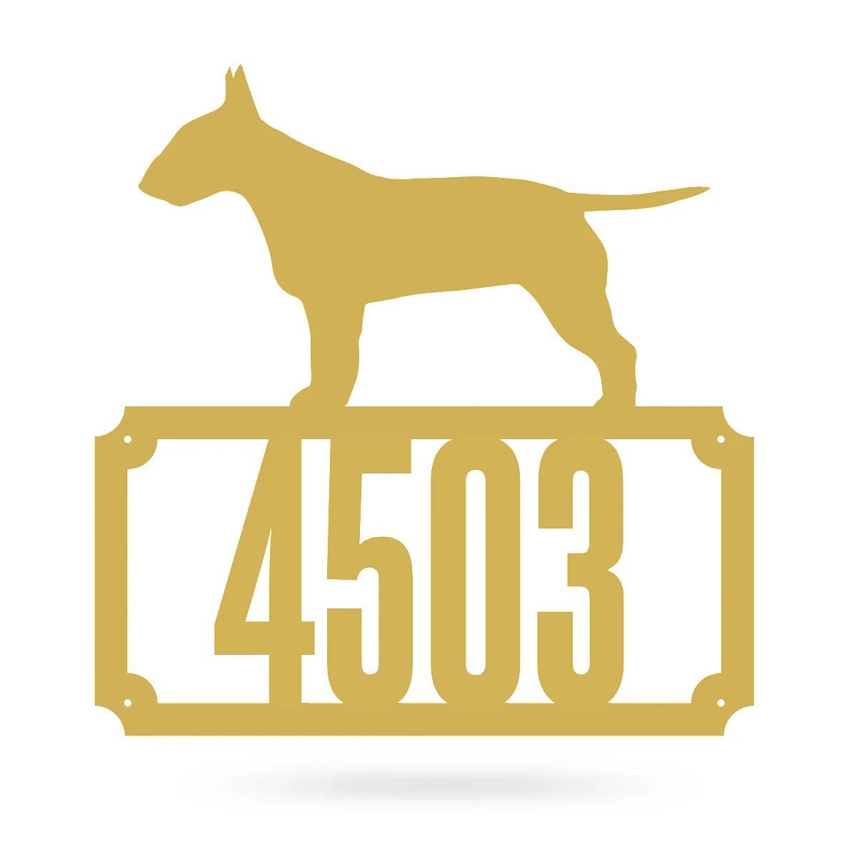 Bull Terrier Home Number Monogram - Image 5