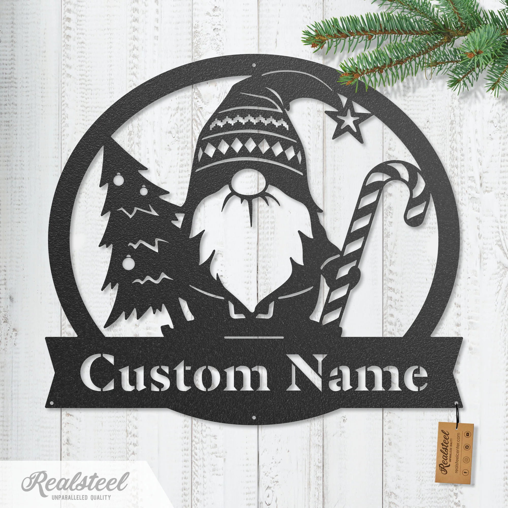 Christmas Gnome Monogram Wall Art