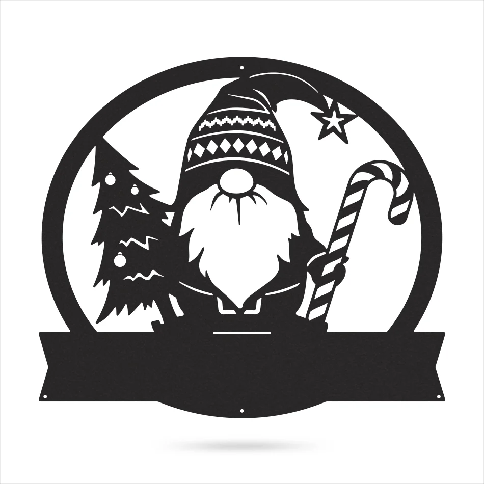 Christmas Gnome Monogram Wall Art - Image 3