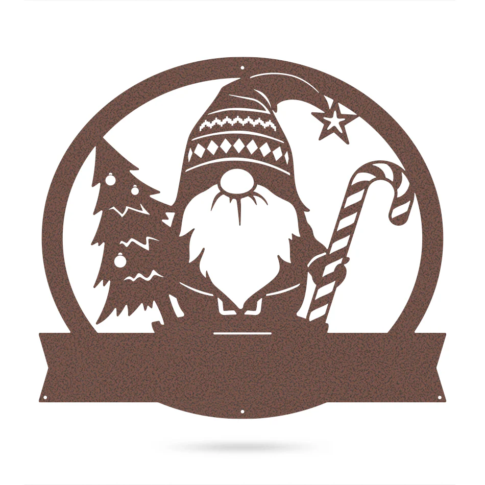 Christmas Gnome Monogram Wall Art - Image 4