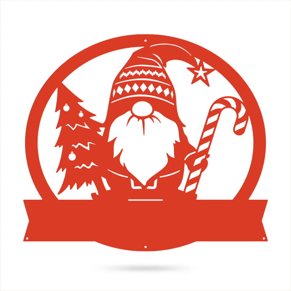 Christmas Gnome Monogram Wall Art - Image 8