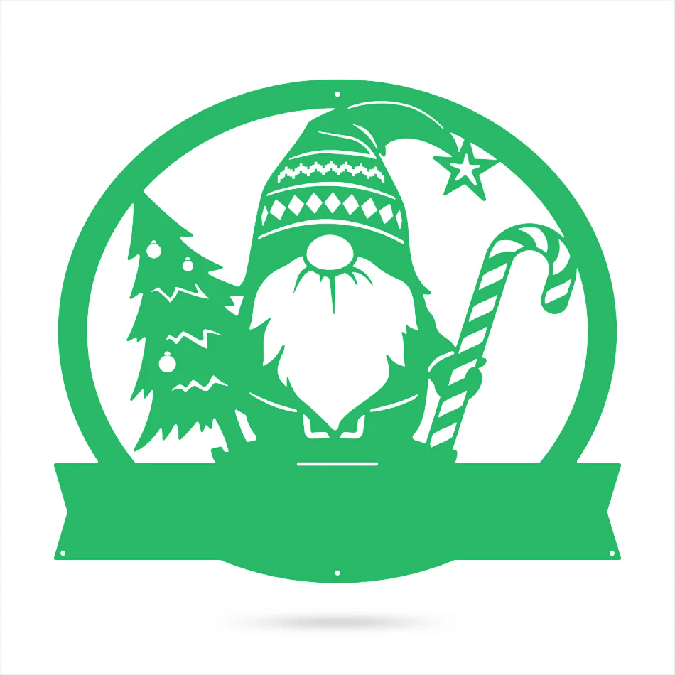 Christmas Gnome Monogram Wall Art - Image 9