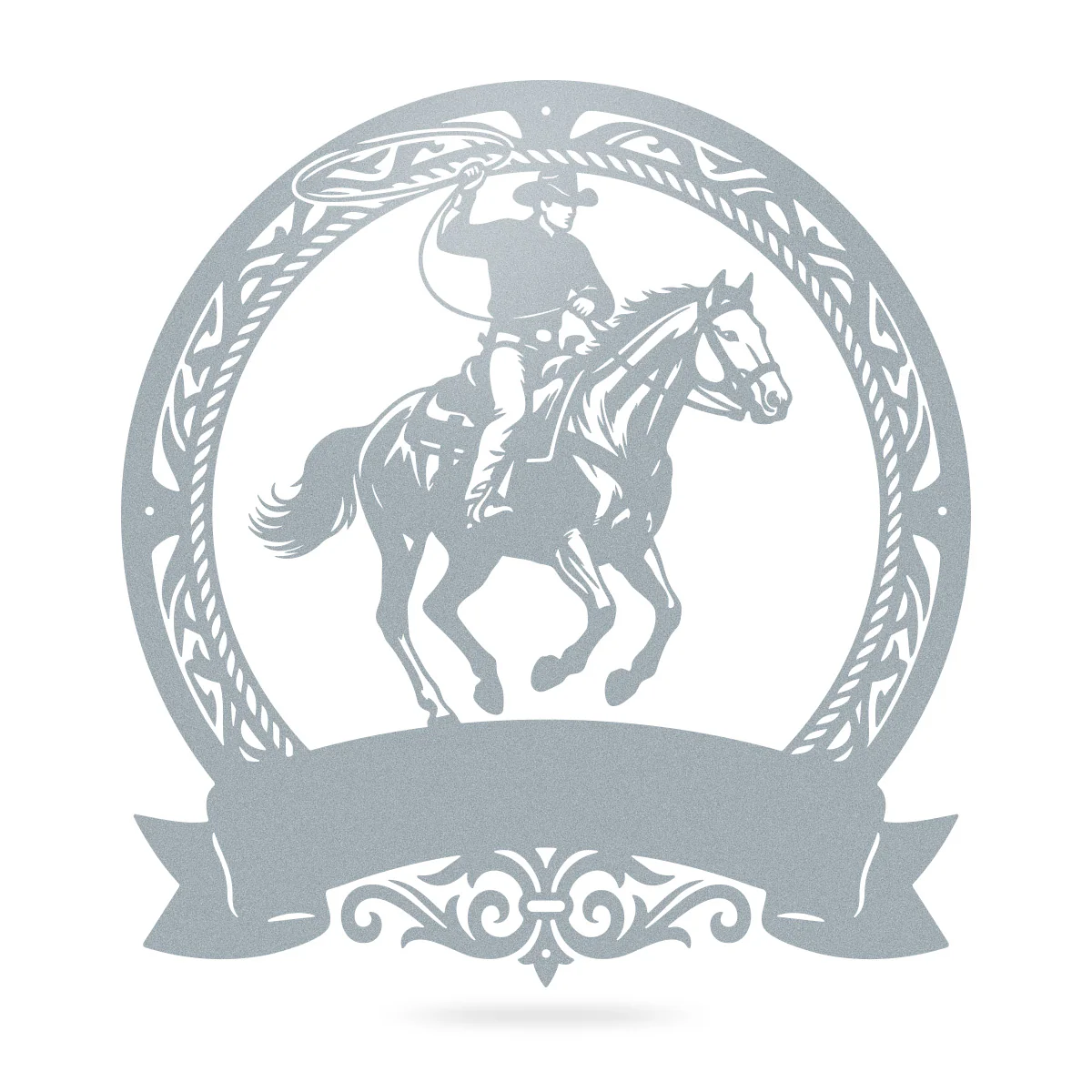 Cowboy Roping Horse Metal Monogram – Western Steel Decor - Image 6
