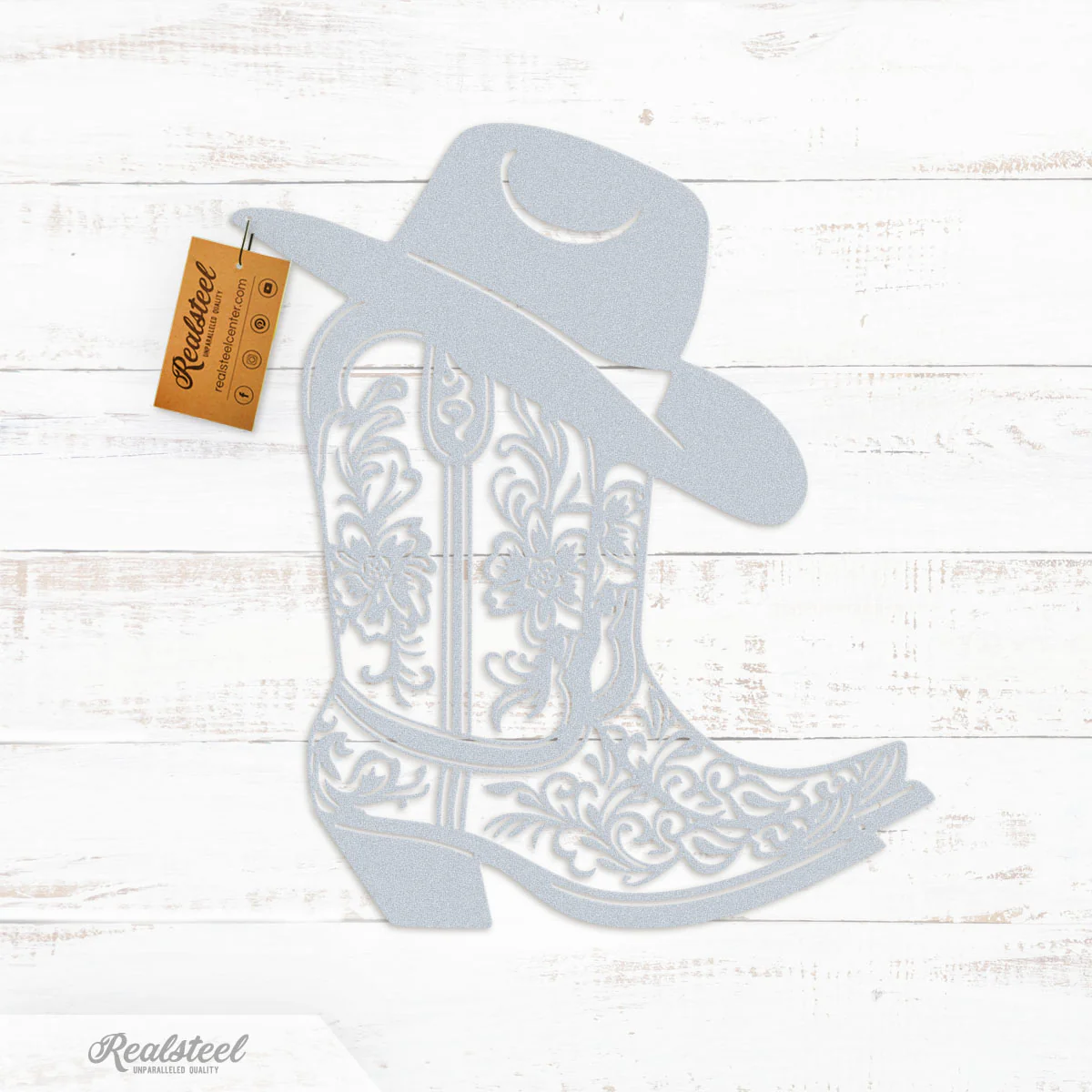 Cowgirl Boot and Hat Metal Wall Decor - Image 6