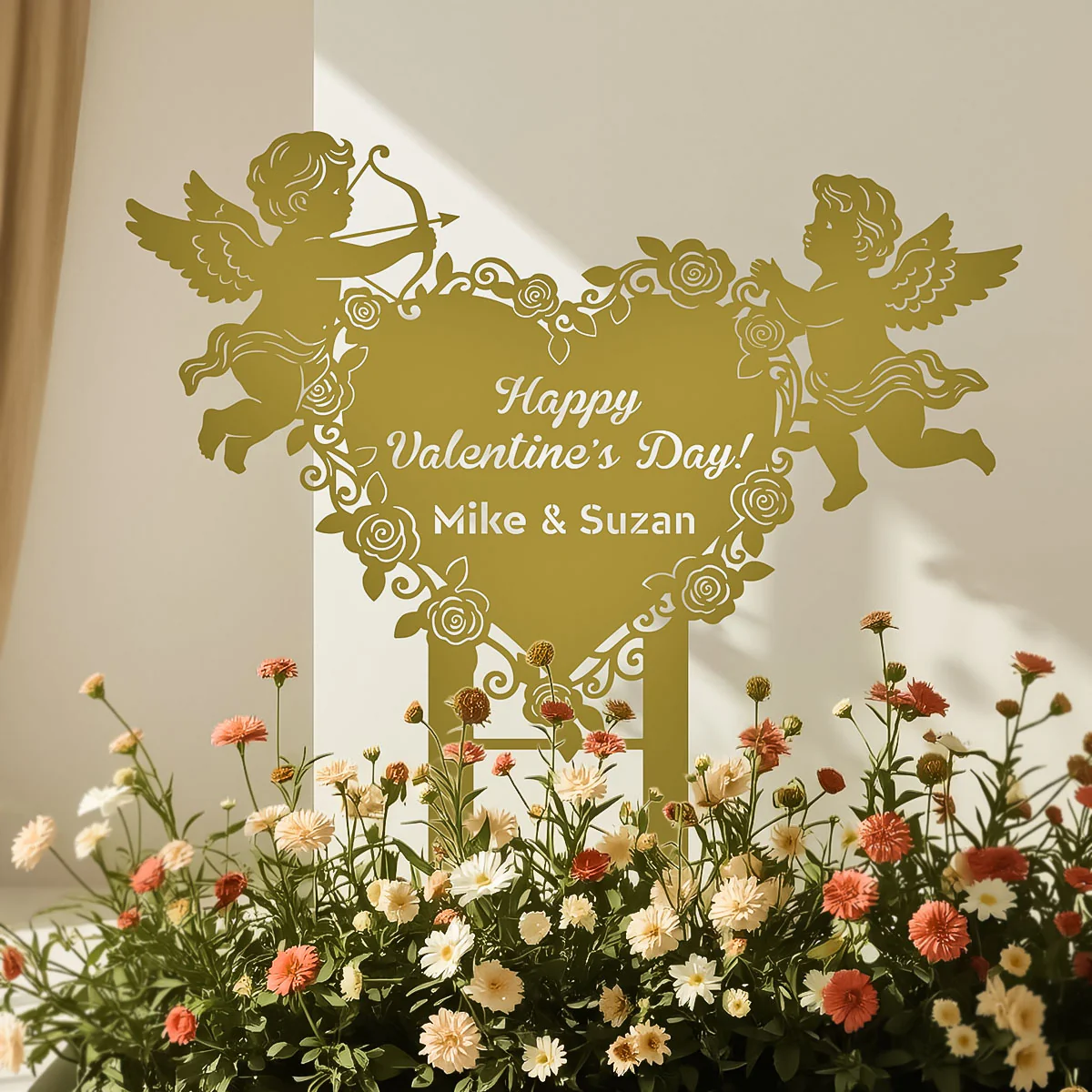 Cupids Heart Monogram Stake - Image 2