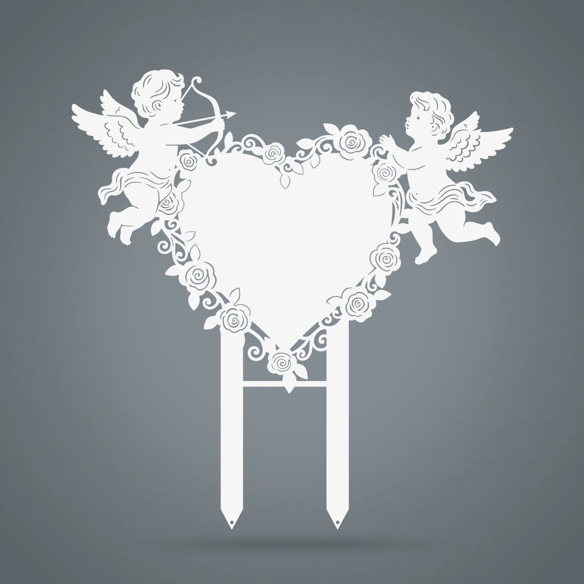 Cupids Heart Monogram Stake - Image 8