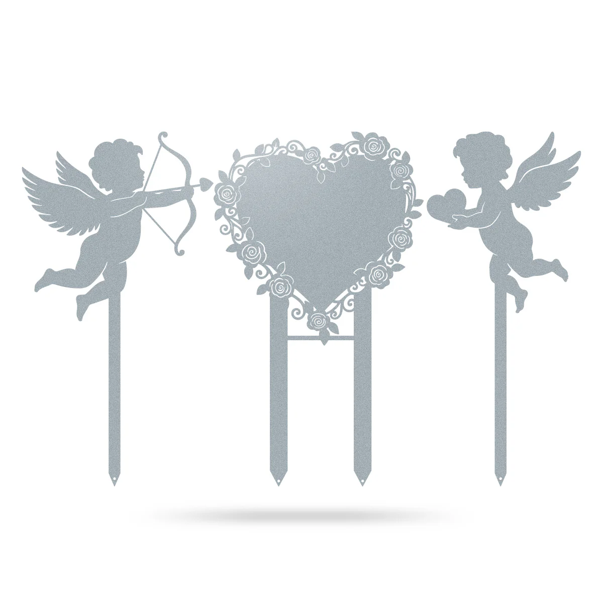 Cupids Heart Monogram Stake Set of 3 - Image 7