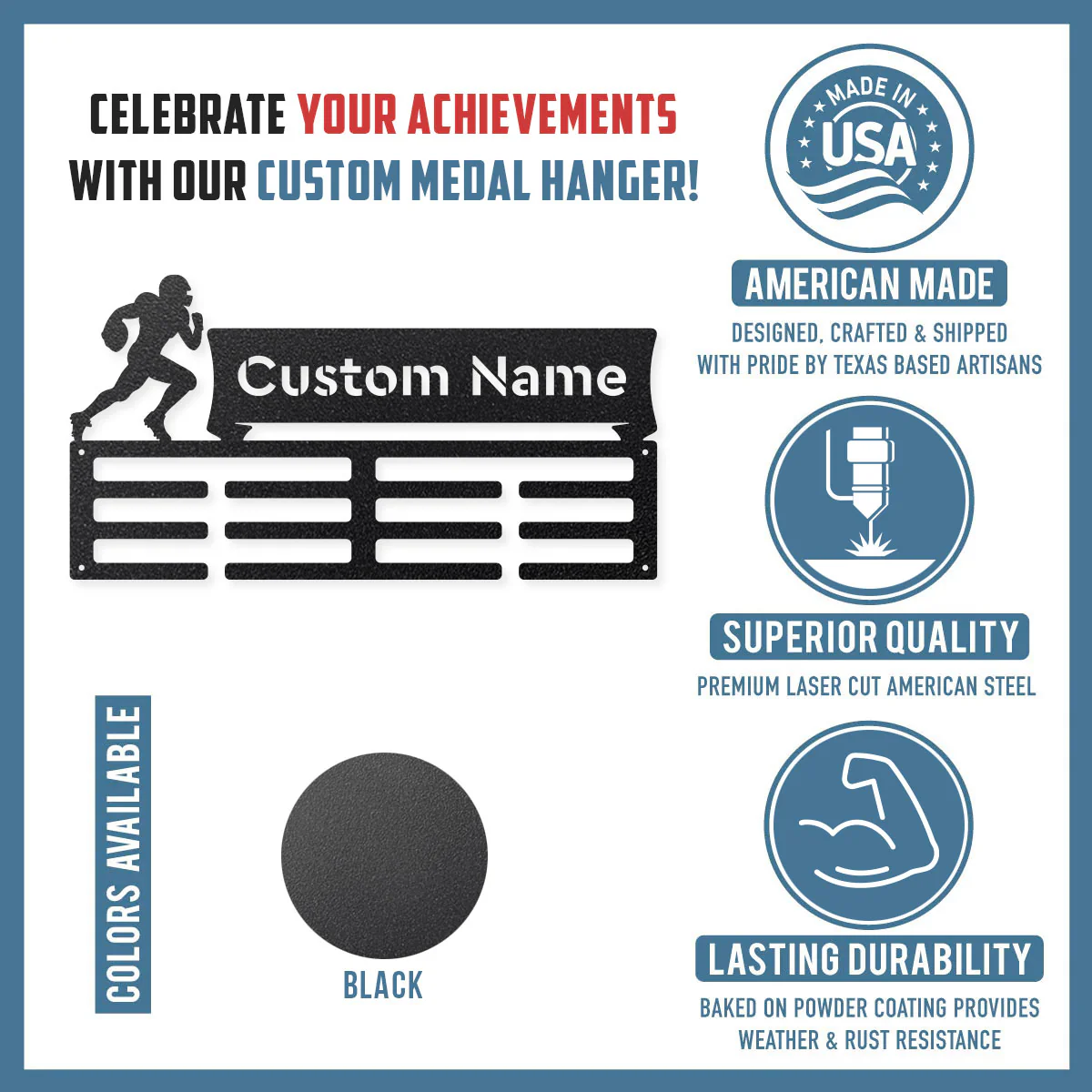 Customized Name Medal Hanger - Image 9