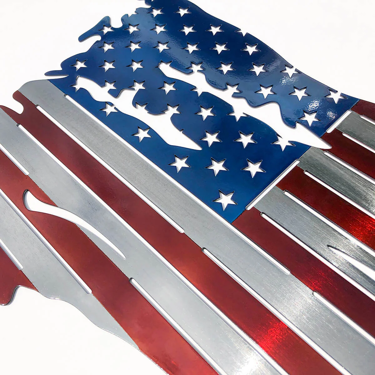 Distressed American Flag Wall Art - Image 4