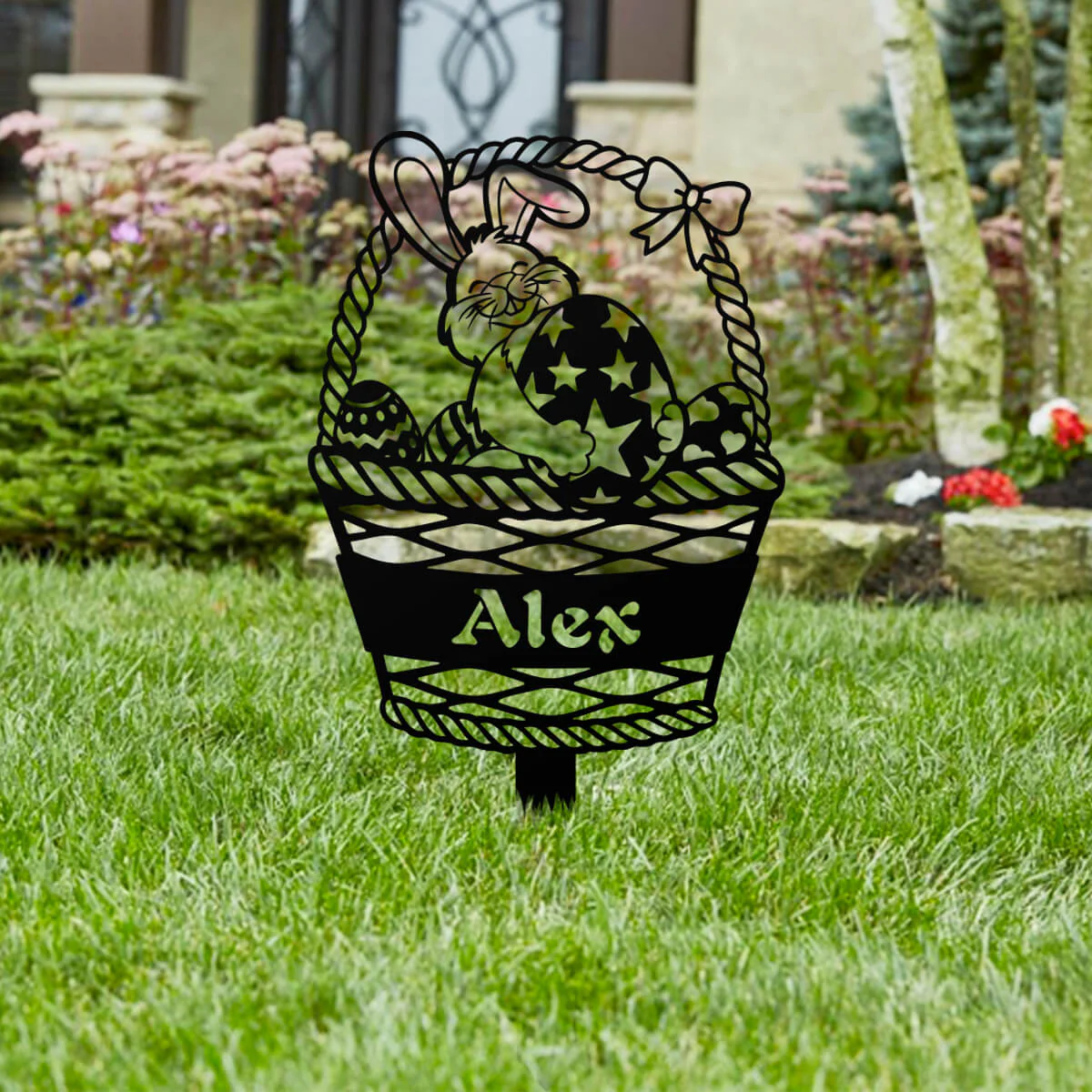 Easter Bunny Monogram Yard Sign - Image 3