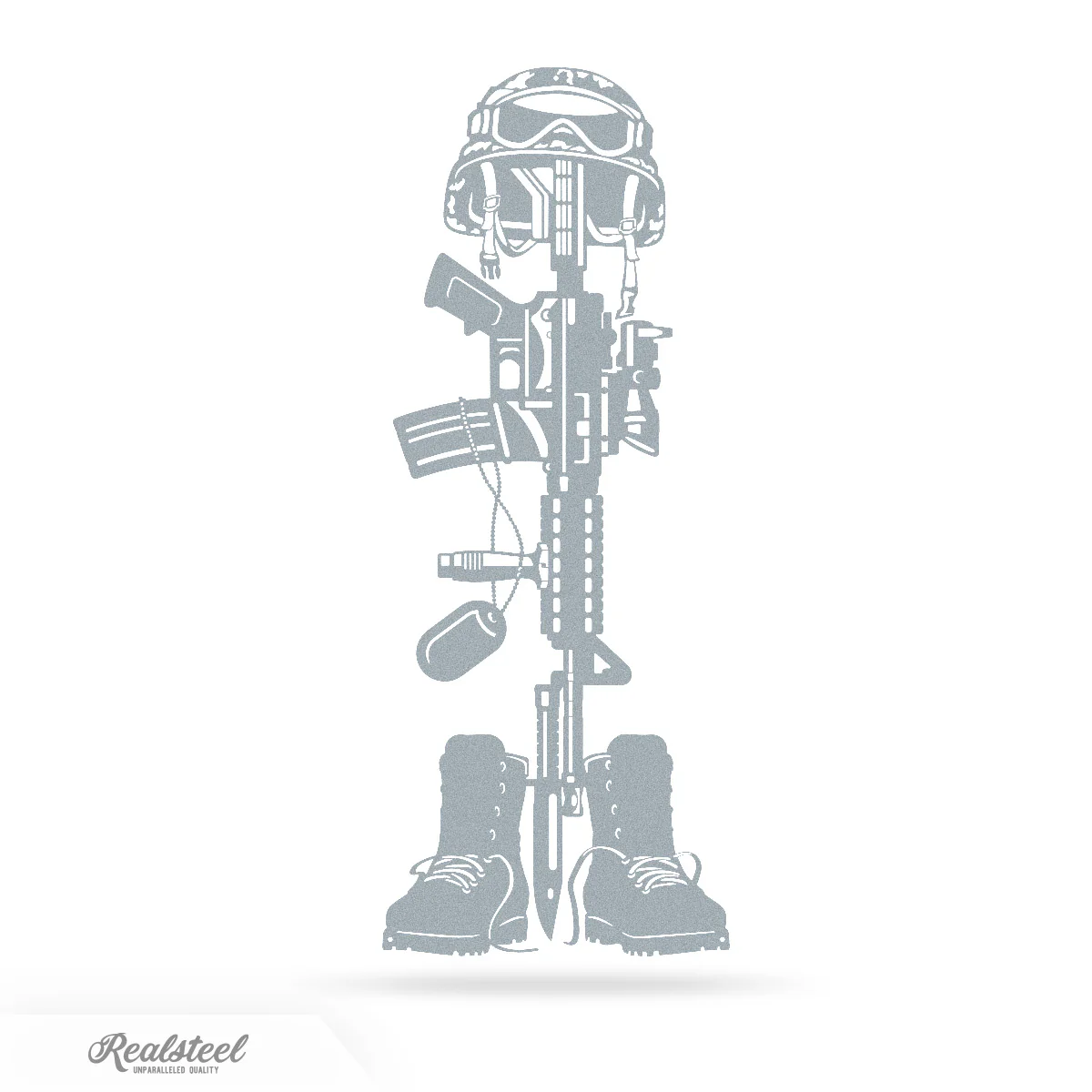 Fallen Soldier Battlefield Cross Wall Decor - Image 6