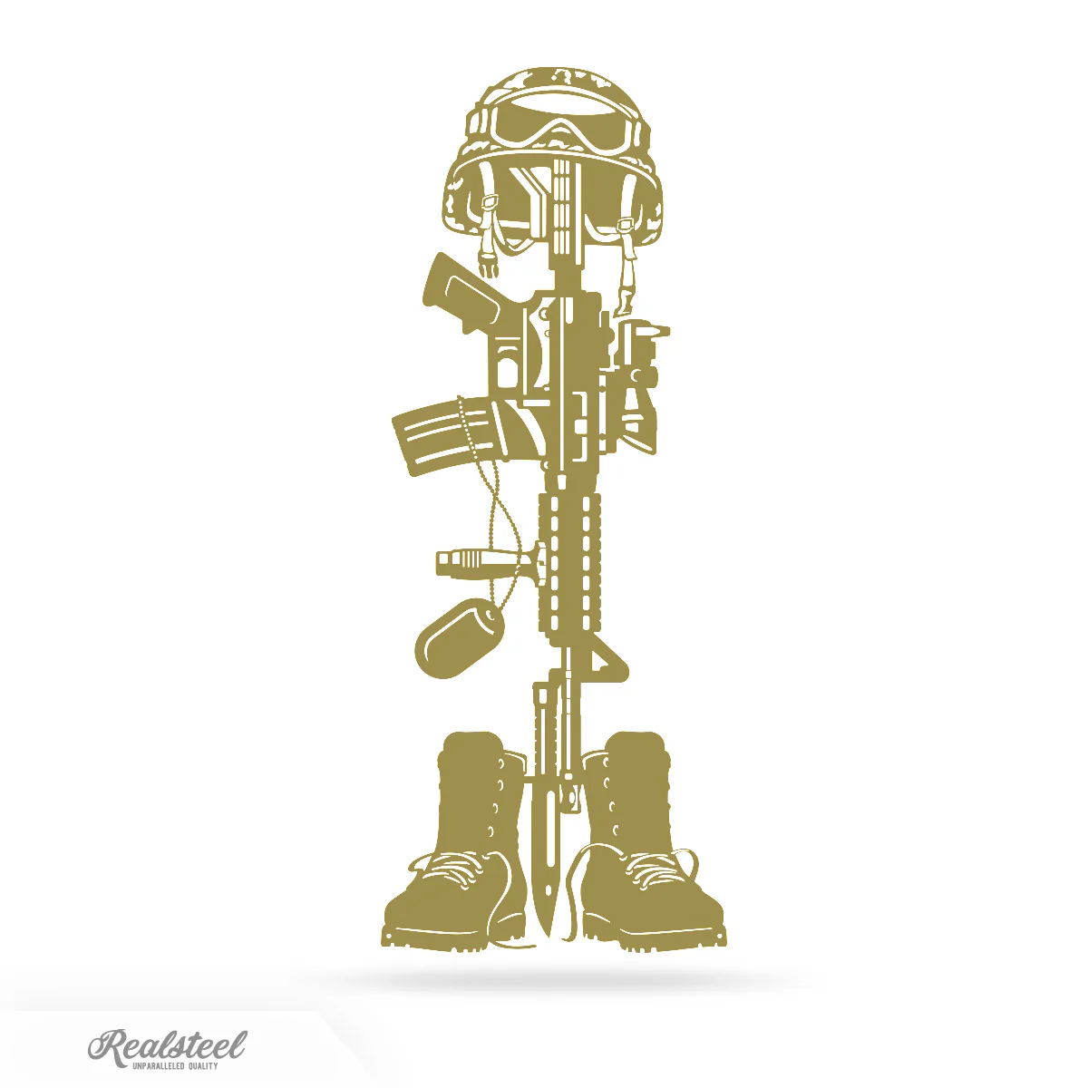 Fallen Soldier Battlefield Cross Wall Decor - Image 9