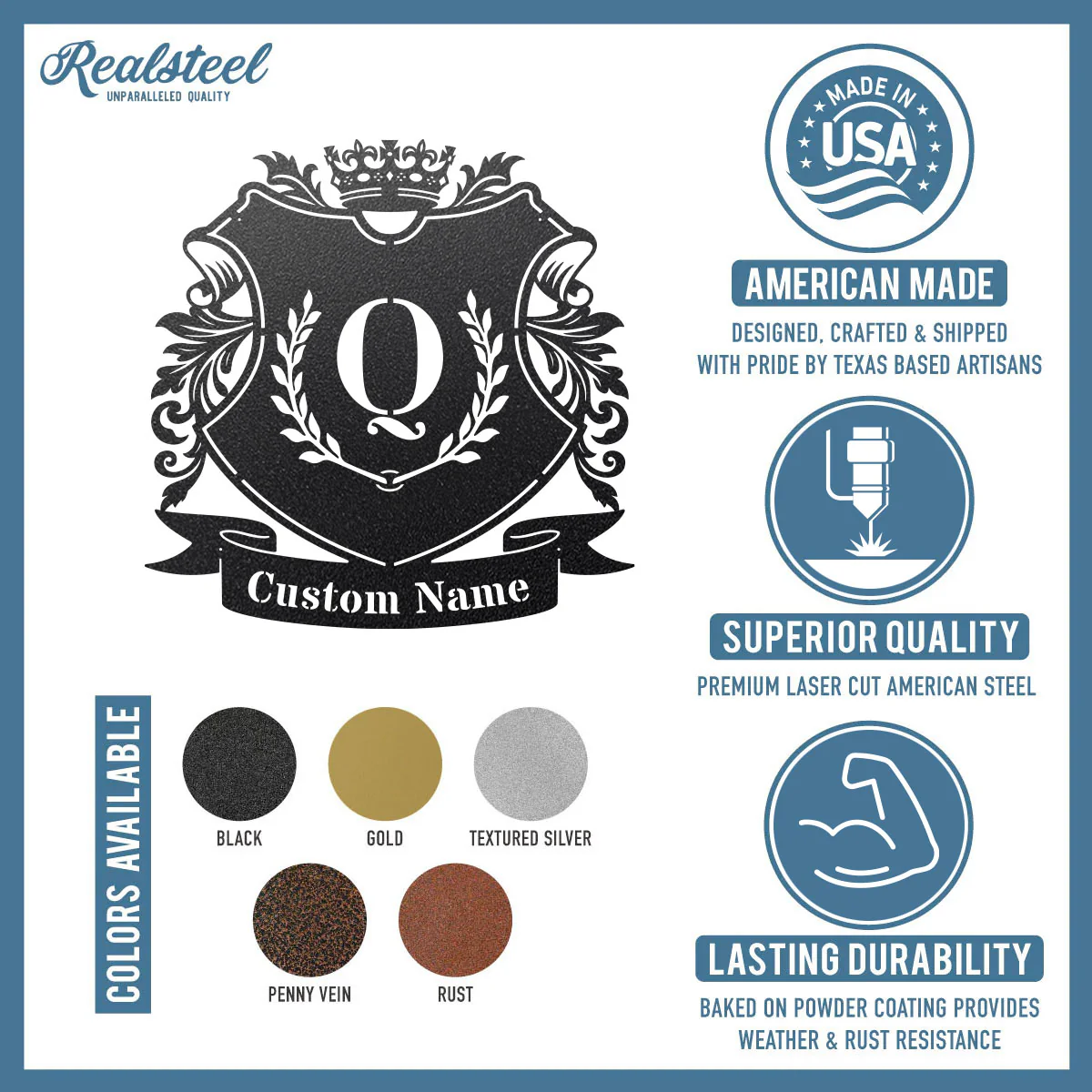 Family Crests and Coats of Arm Metal Wall Art - Image 4
