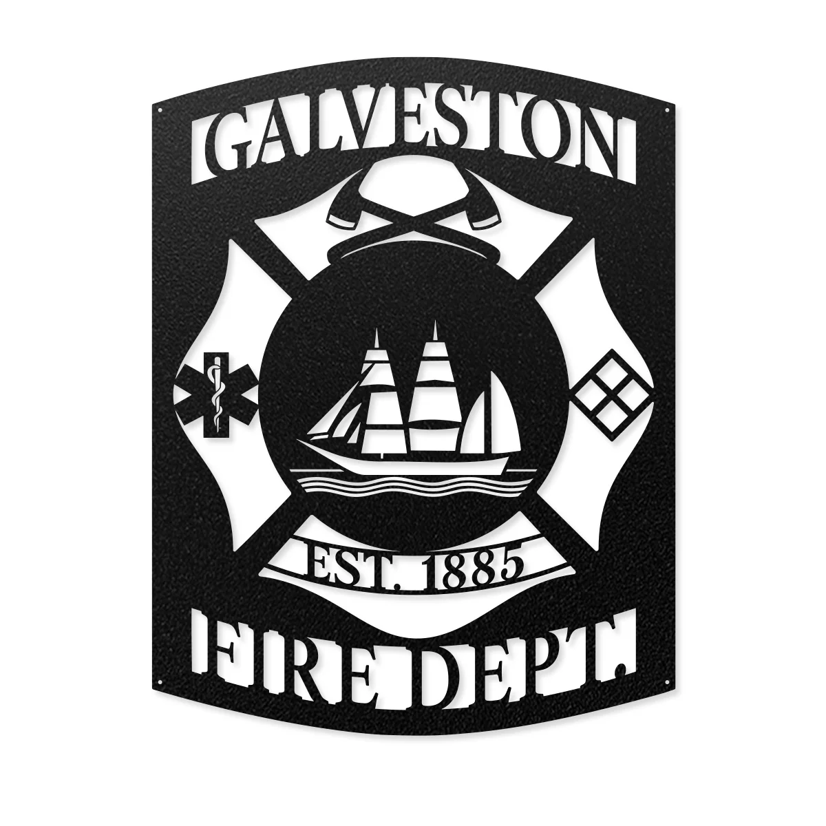 Galveston Fire Department Metal Sign – Custom Firefighter Wall Art - Image 4