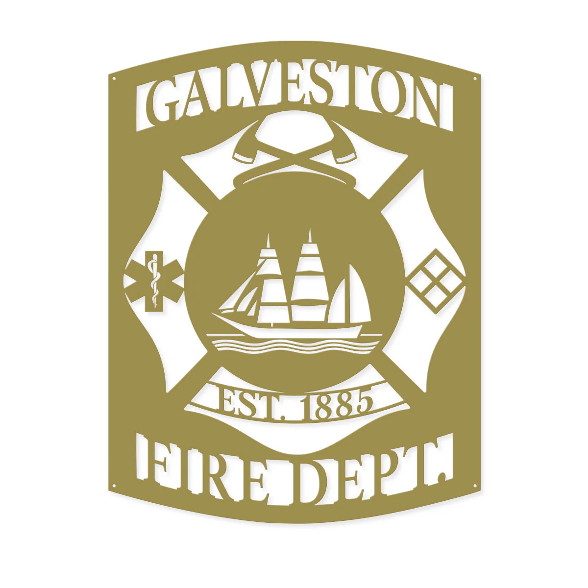Galveston Fire Department Metal Sign – Custom Firefighter Wall Art - Image 5