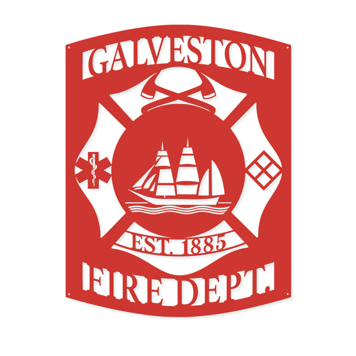 Galveston Fire Department Metal Sign – Custom Firefighter Wall Art - Image 6