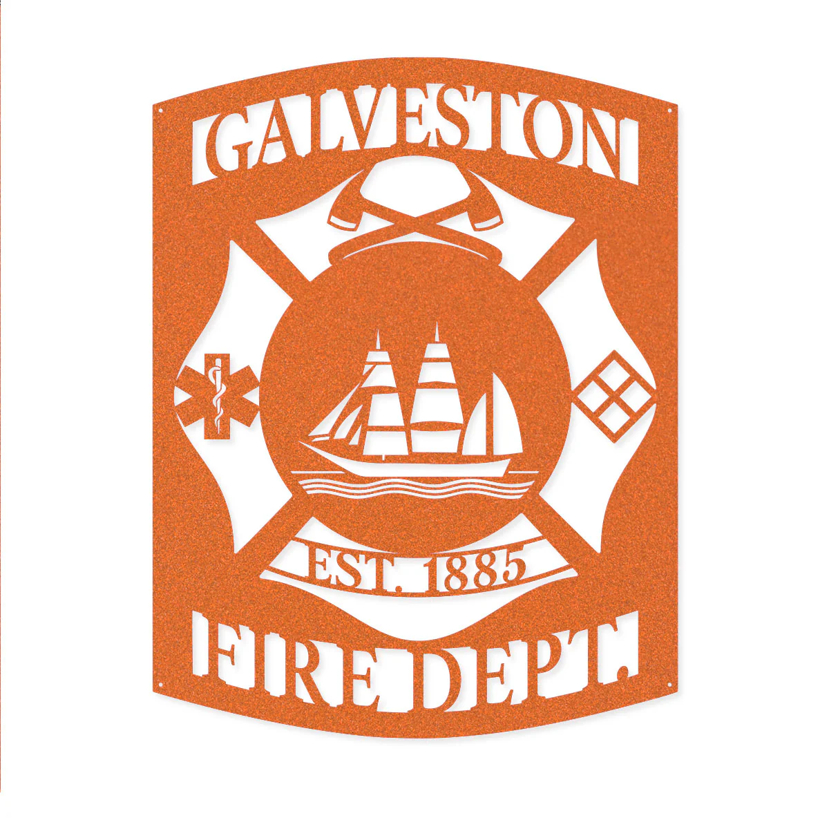 Galveston Fire Department Metal Sign – Custom Firefighter Wall Art - Image 8