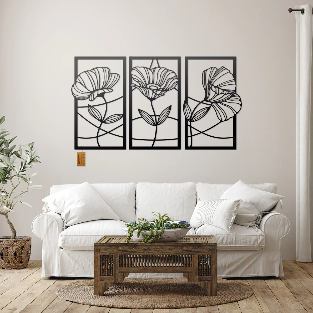 Flower Panel Decor Wall Art - Image 2