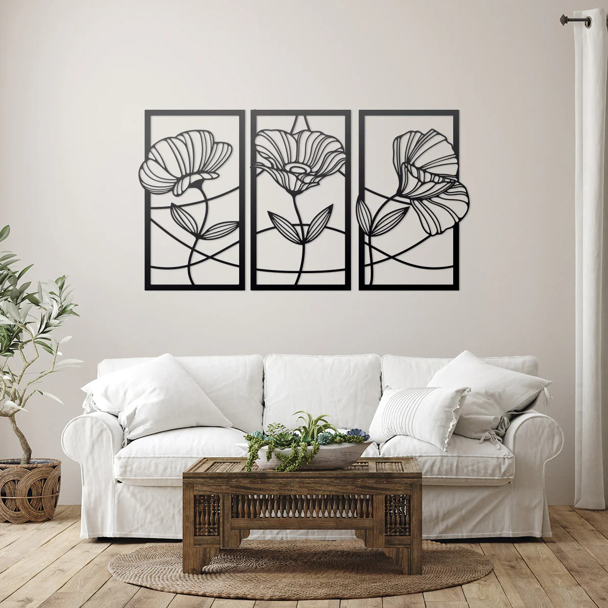 Flower Panel Decor Wall Art - Image 3