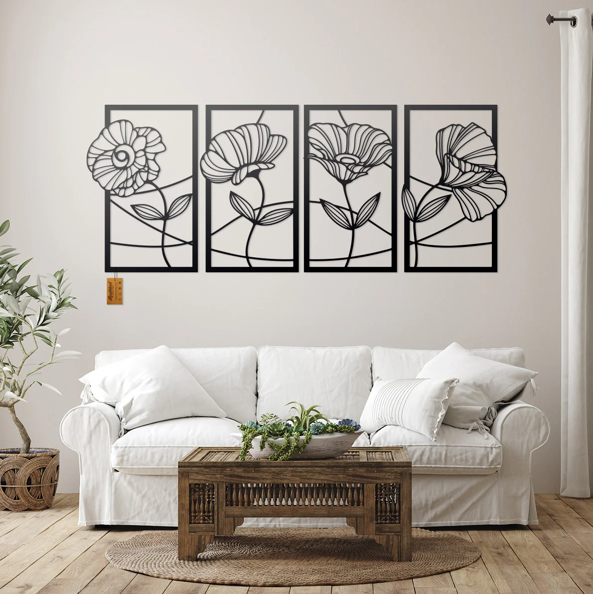 Flower Panel Decor Wall Art - Image 4