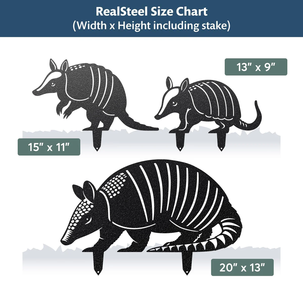 Garden Art - Armadillo Family 3 Pack - Image 9