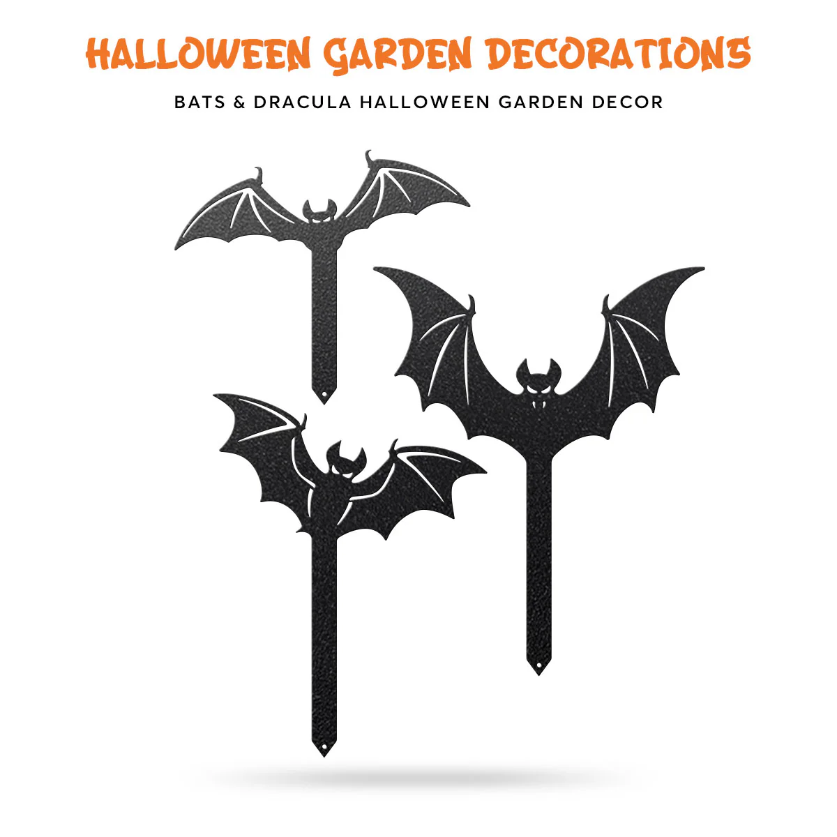 Garden Art - Bats & Dracula Halloween Garden Decor - Image 6