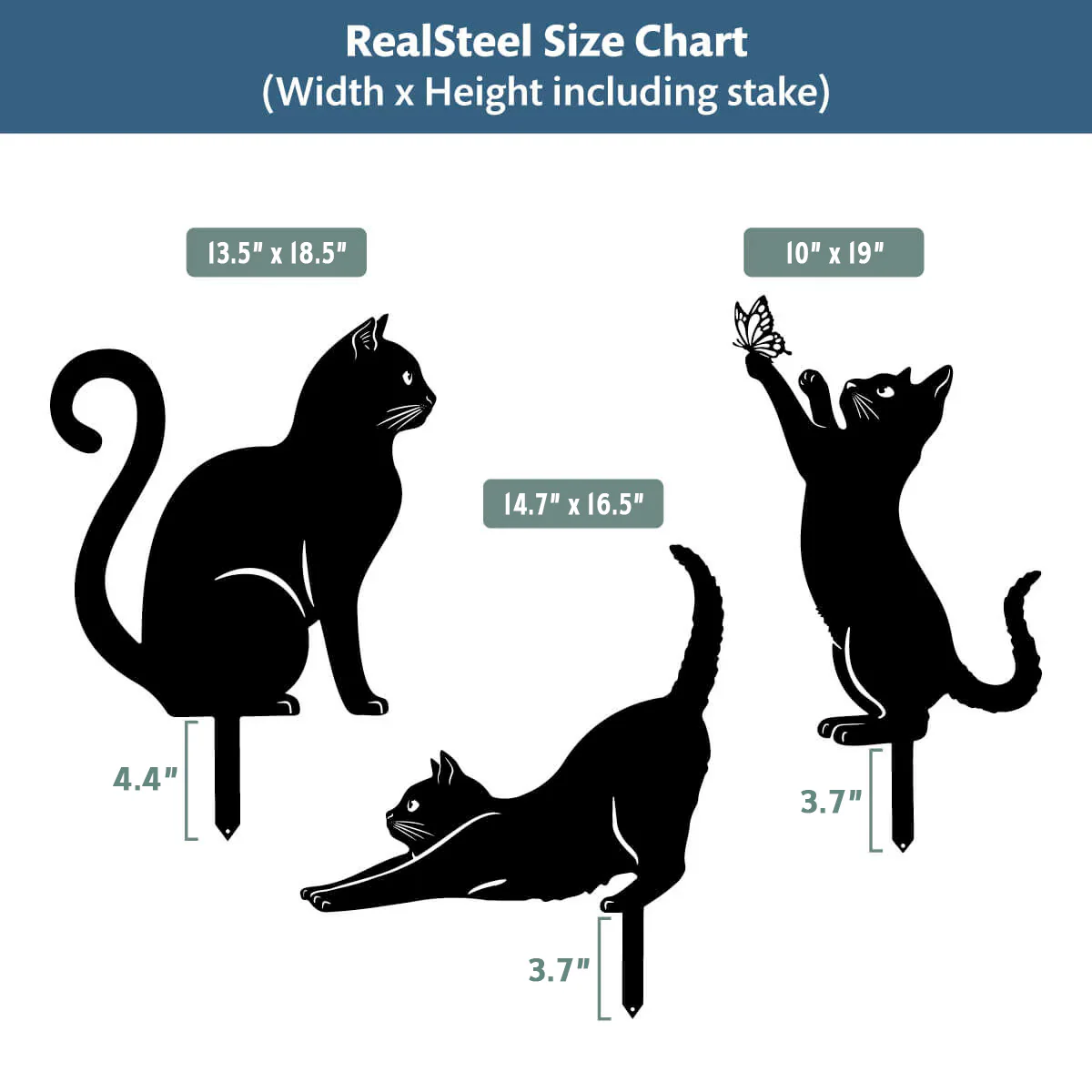 Garden Art - Cats 3 Pack - Image 15