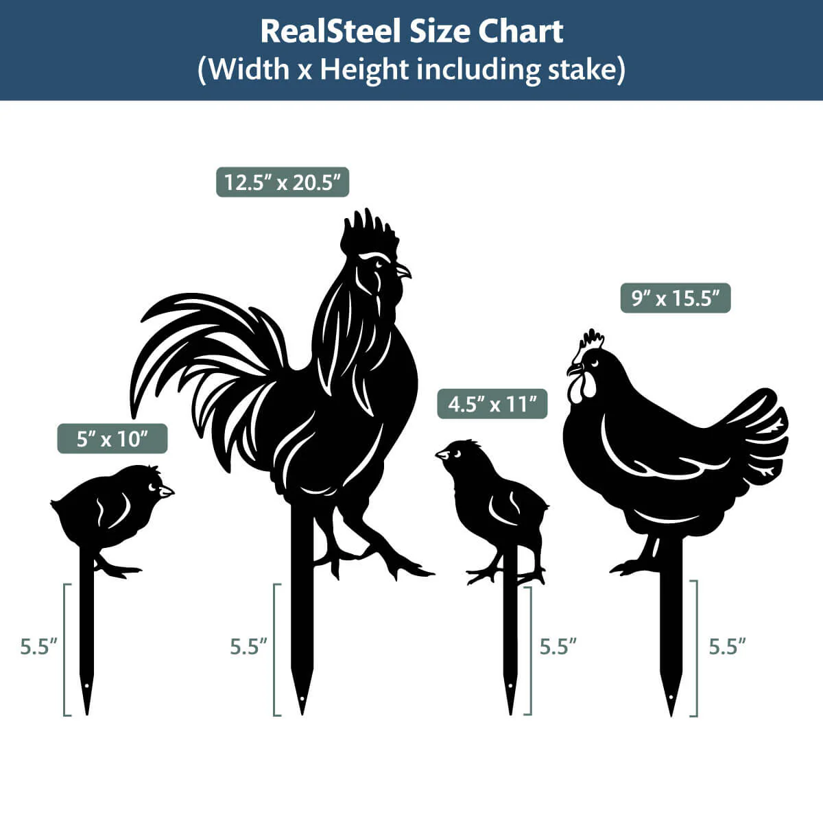 Garden Art - Chickens 4 Pack - Image 4