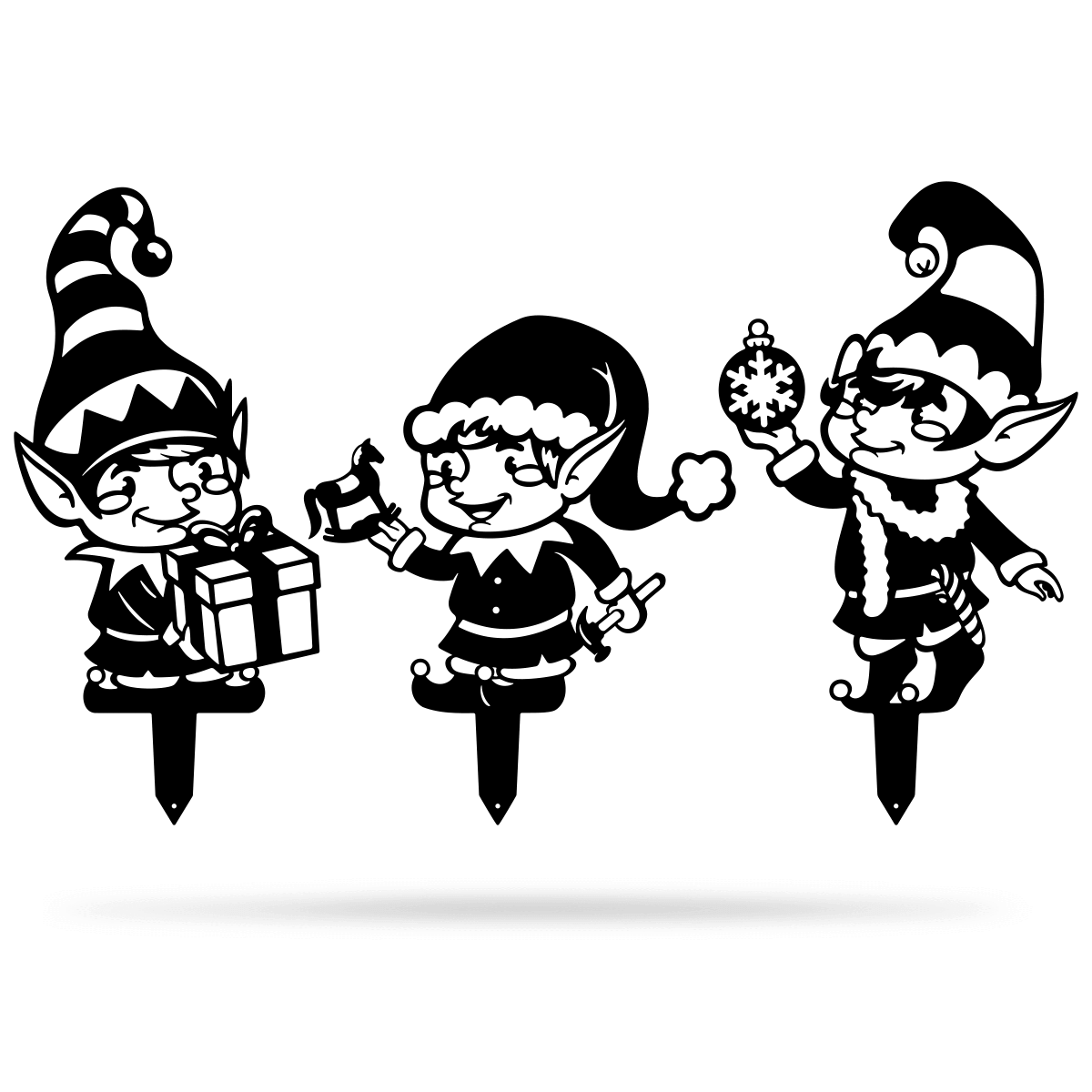 Garden Art - Christmas Elves 3 Pack - Image 3