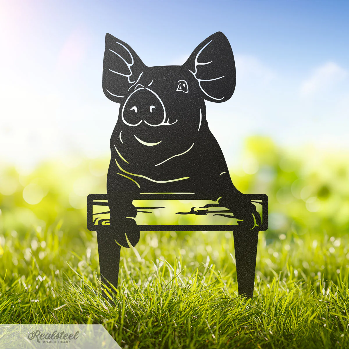 Garden Art - Farm Piglet Stake