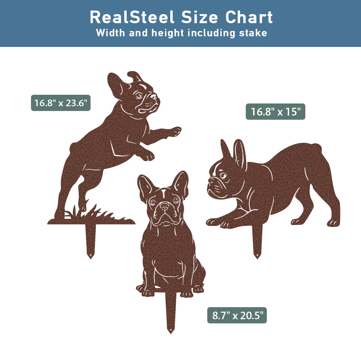 Garden Art - French Bulldog Stakes 3 Pack - Image 5