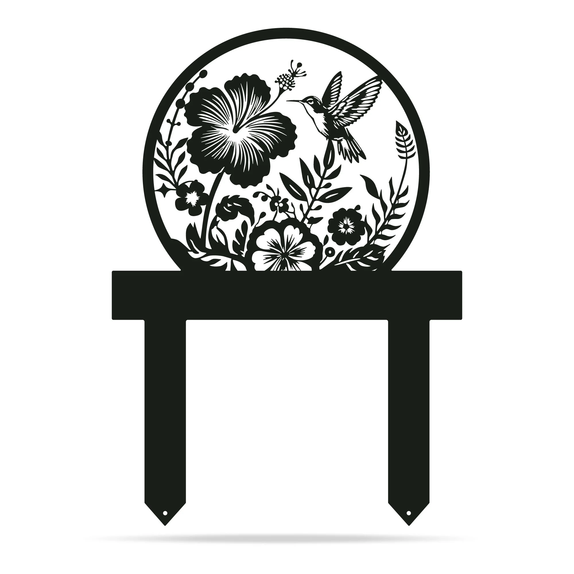 Garden Art - Garden Sign With Hummingbirds - Image 3