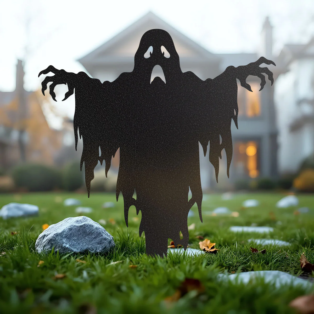 Garden Art - Halloween Ghost Yard Stake - Image 3