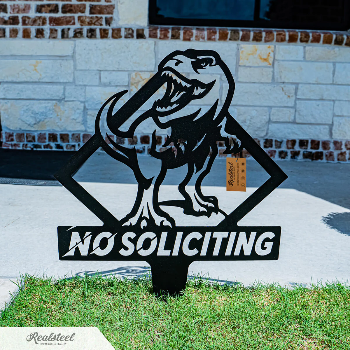 Garden Art - No Soliciting T-Rex - Image 3