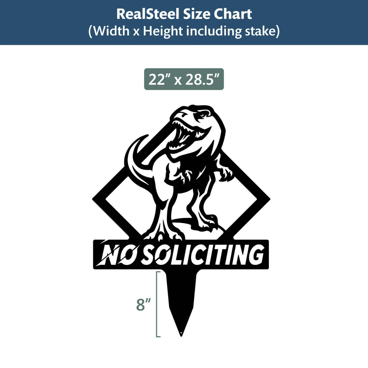 Garden Art - No Soliciting T-Rex - Image 9