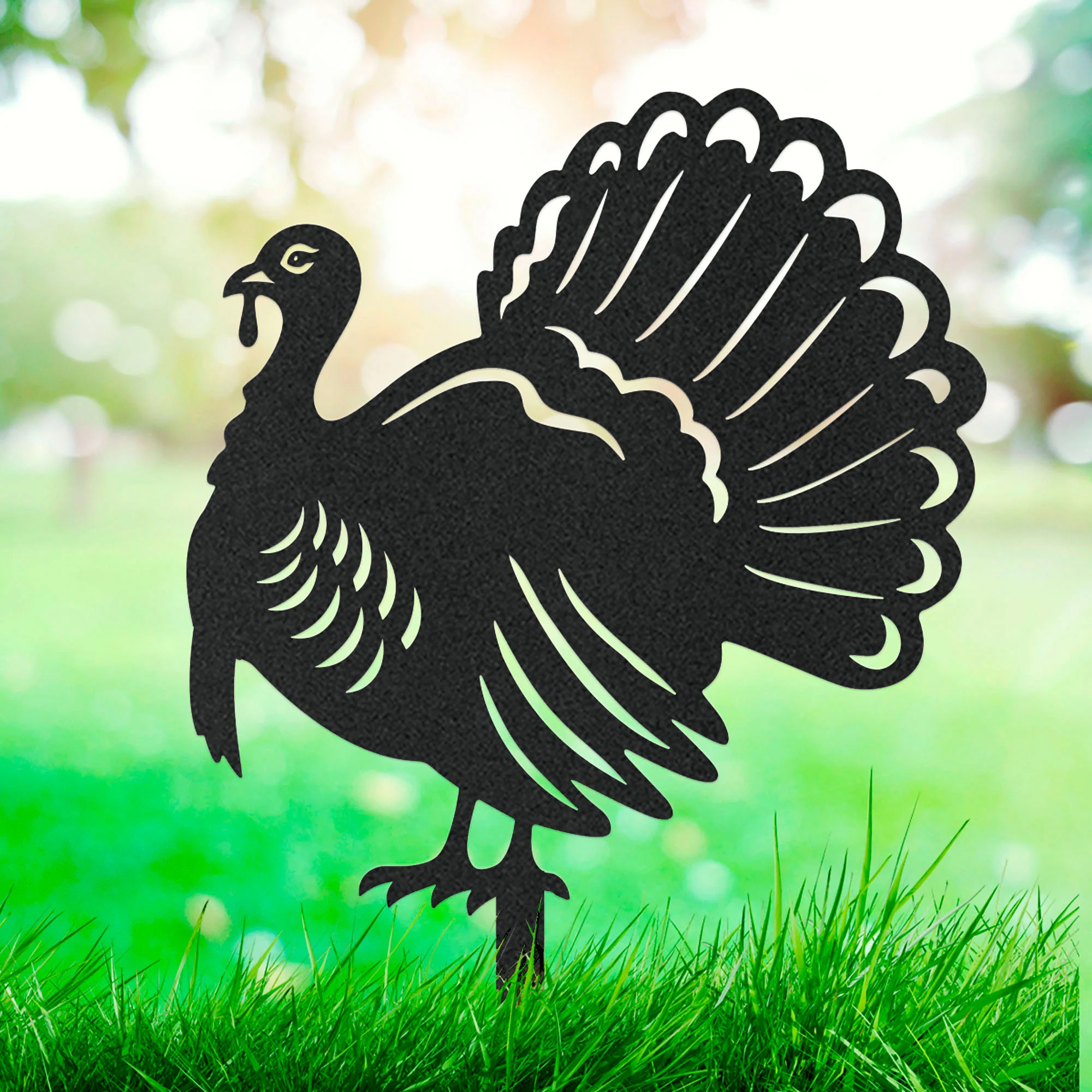 Garden Art - Rustic Turkey Garden Stakes - Image 2