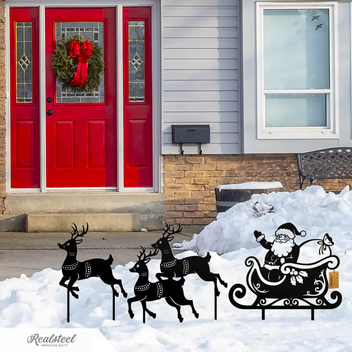 Garden Art - Santa Sleigh Set - Image 3