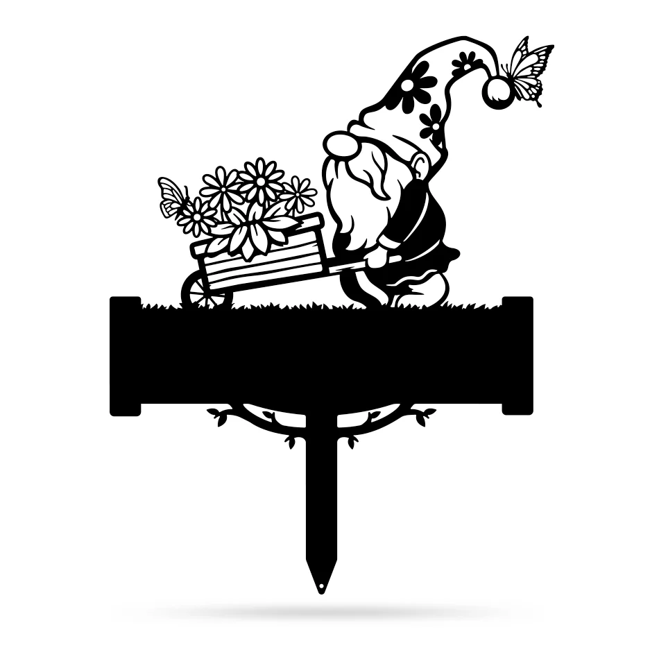Garden Gnome Monogram Yard Sign - Image 3