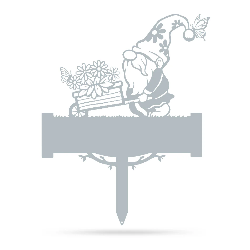 Garden Gnome Monogram Yard Sign - Image 6