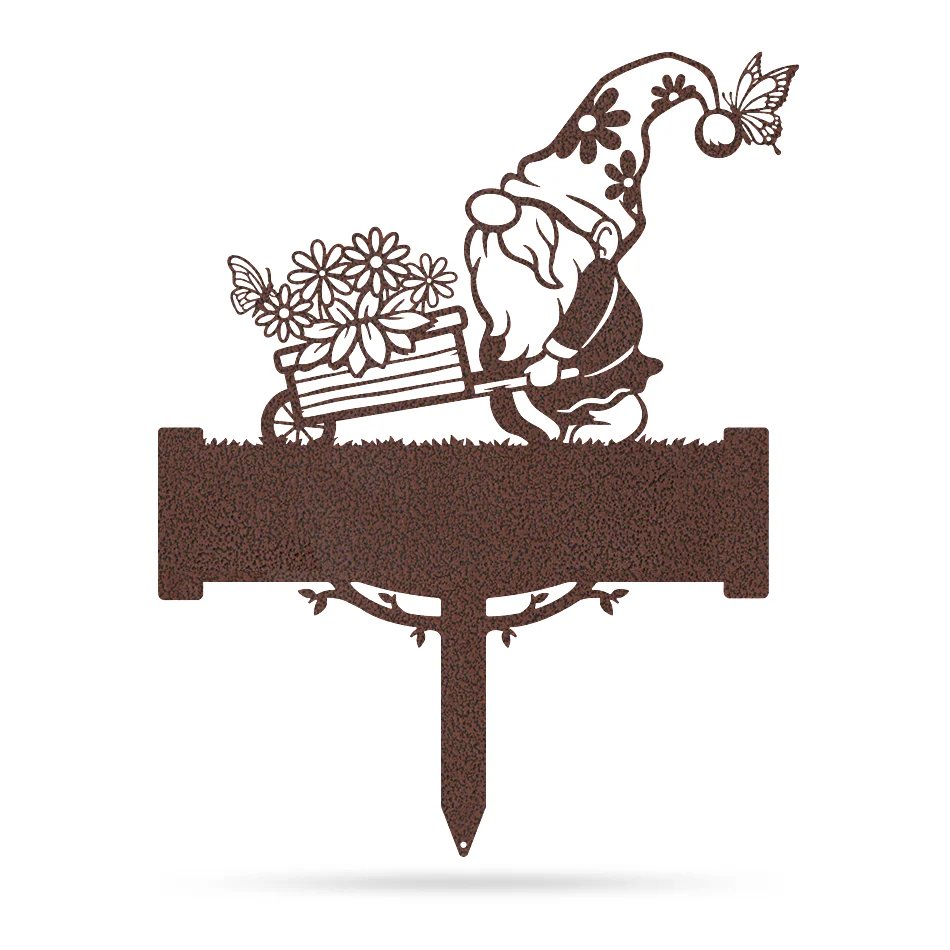 Garden Gnome Monogram Yard Sign - Image 7