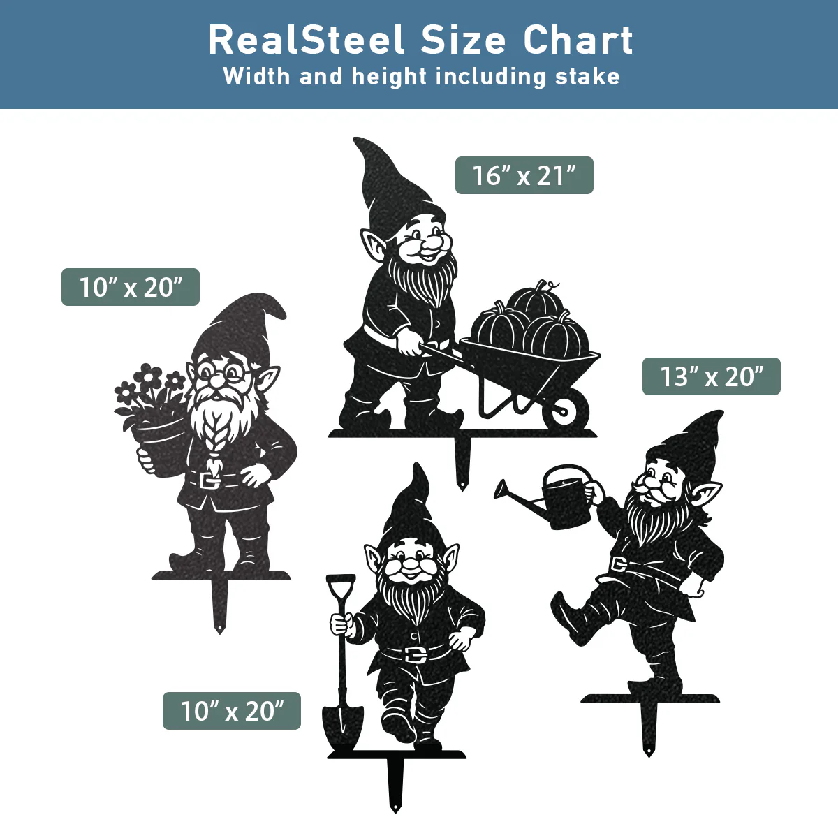 Garden Working Gnome Yard Set - 4 Pack - Image 8