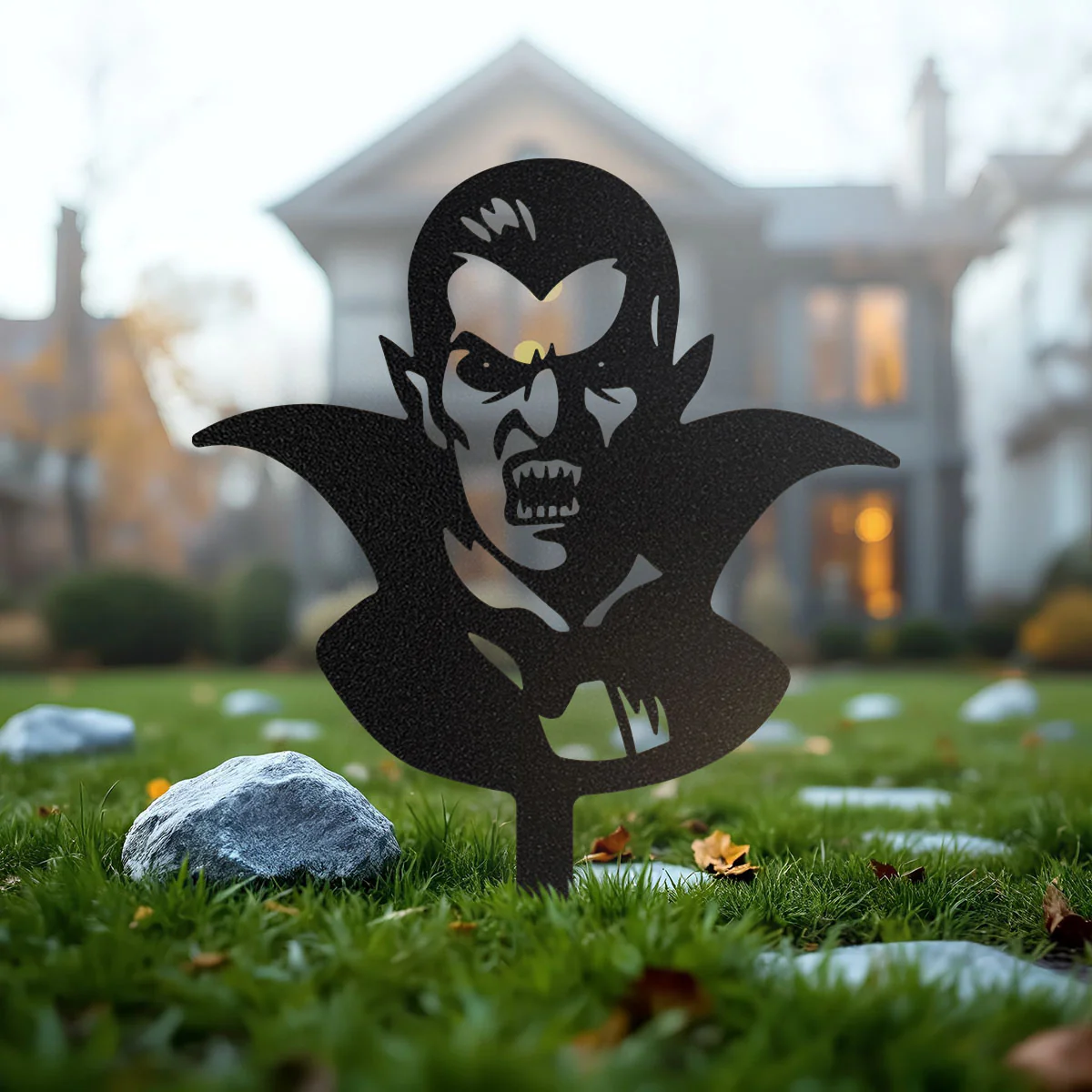 Halloween Monster 4-Pack Garden Stakes | Dracula, Frankenstein, Wolfman, & Mummy - Image 4