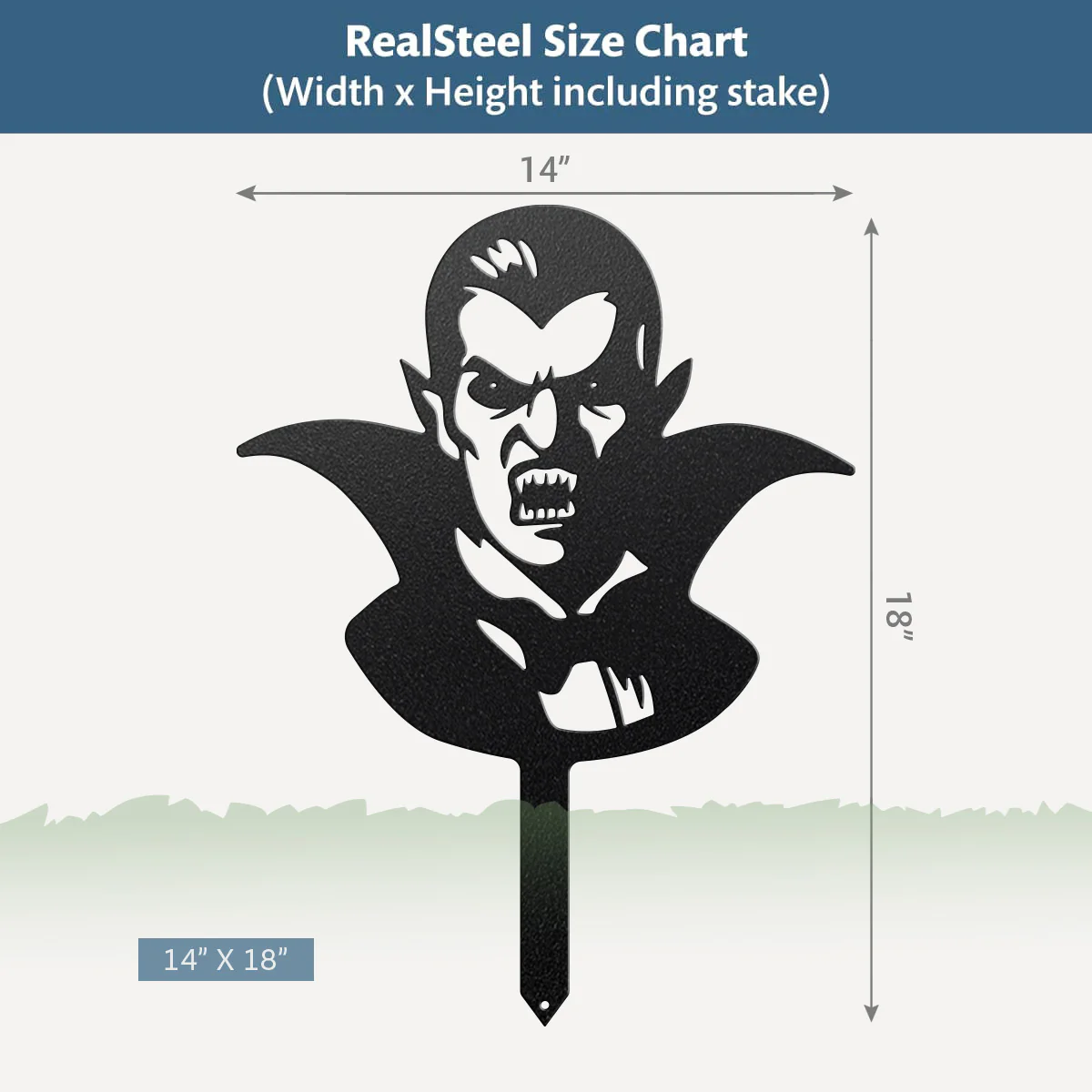 Halloween Monster 4-Pack Garden Stakes | Dracula, Frankenstein, Wolfman, & Mummy - Image 5