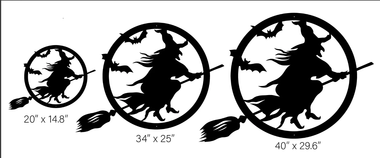 Halloween Witch Riding Broom - Image 11