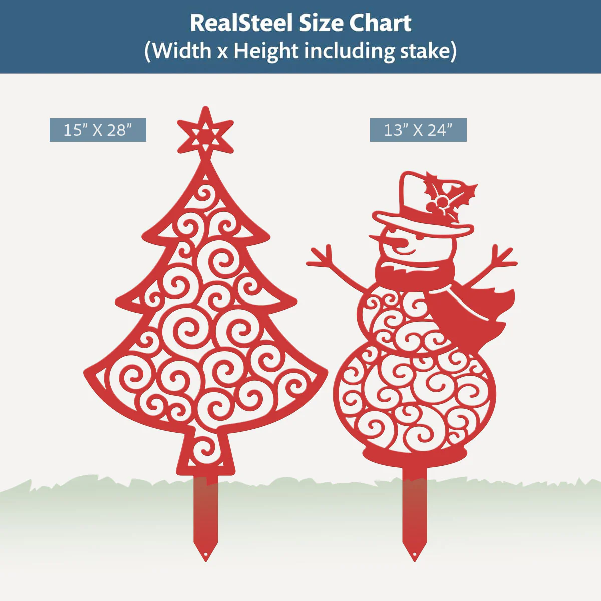 Happy Snowman Christmas Tree Garden Stake Set - Image 2